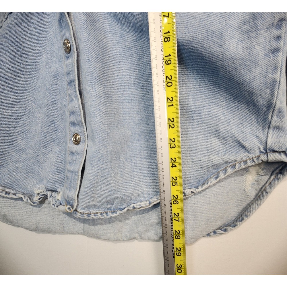 Veveret Women's Comfort Distressed Casual Denim Jacket Size L - Picture 7 of 8